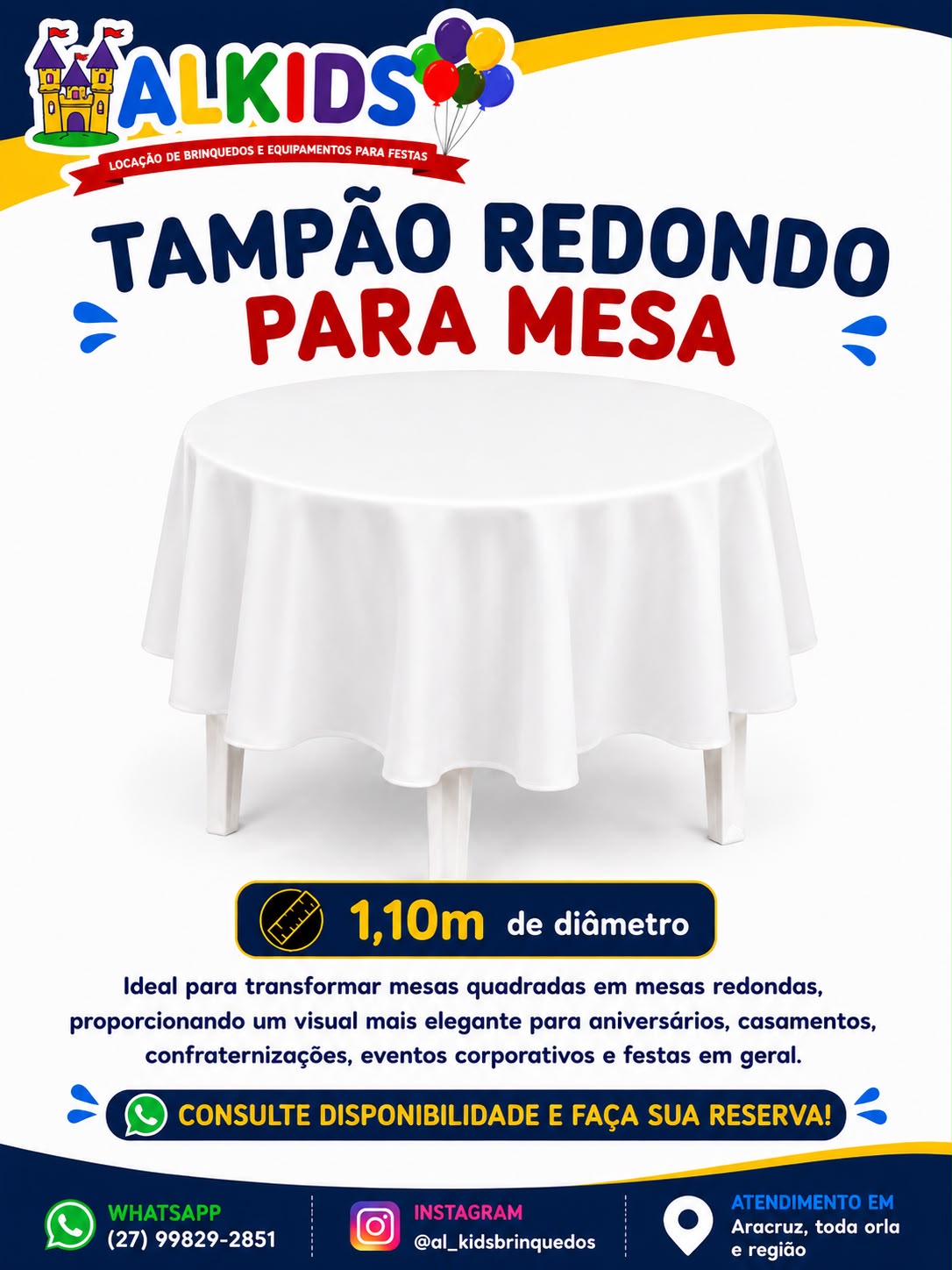 Tampão Redondo para Mesa